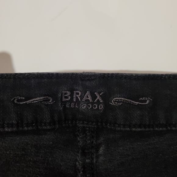 Brax Feel Good Womens Carola Brillian Straight Leg Jeans Size 29 Black Stretch - Picture 7 of 12